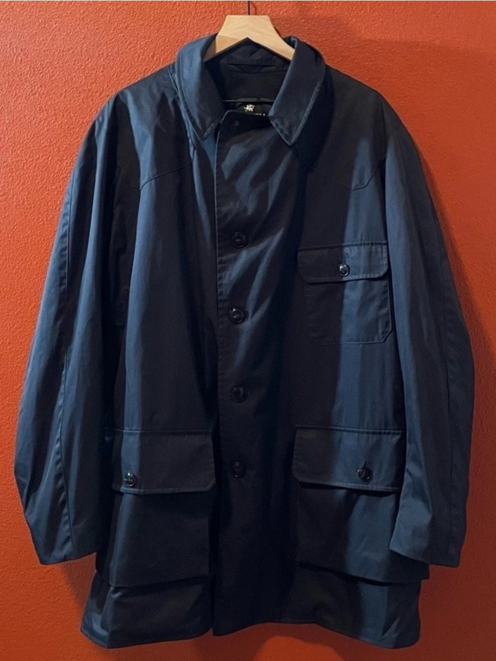 Grenfell England Men’s Navy Button Front English Cloth Hunting Shooting Jacket